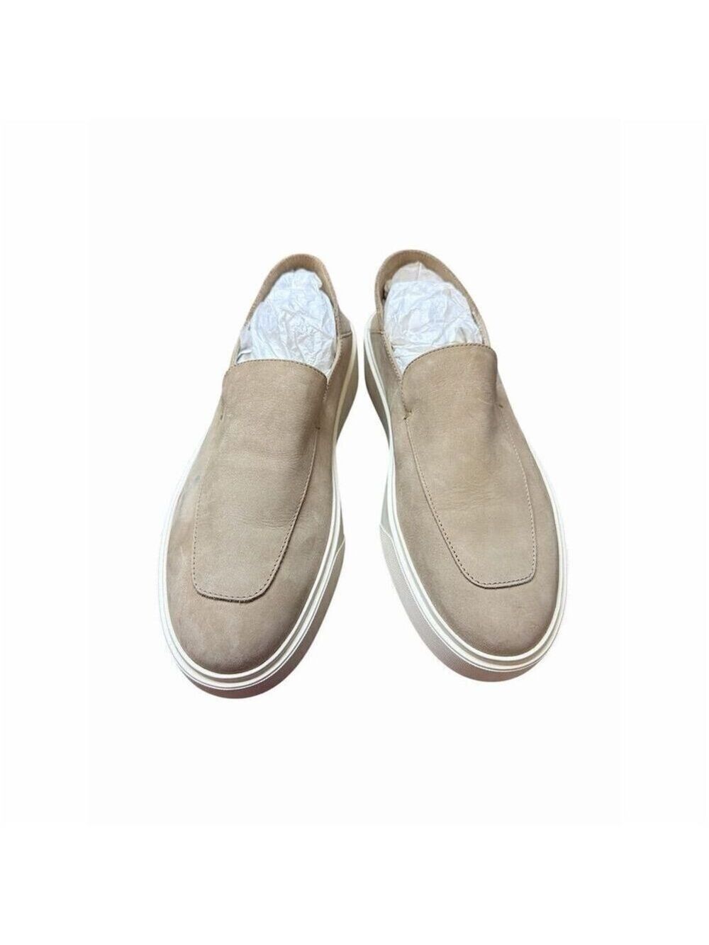 Reiss Men's Beige Nubuck Leather Slip-On Loafers Size 9 Casual Shoes NWOT - Picture 3 of 11